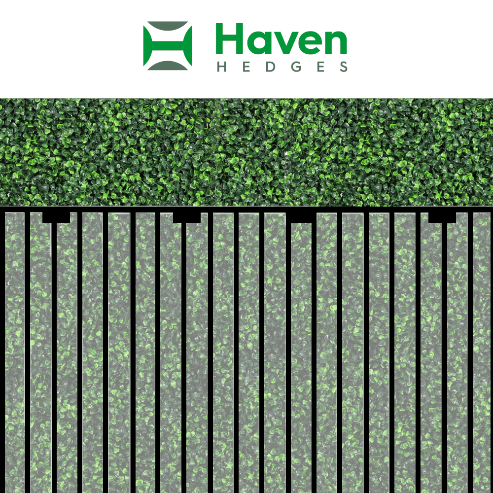 Haven Hedges Privacy System for Wrought Iron Fences (4 Panel Package)