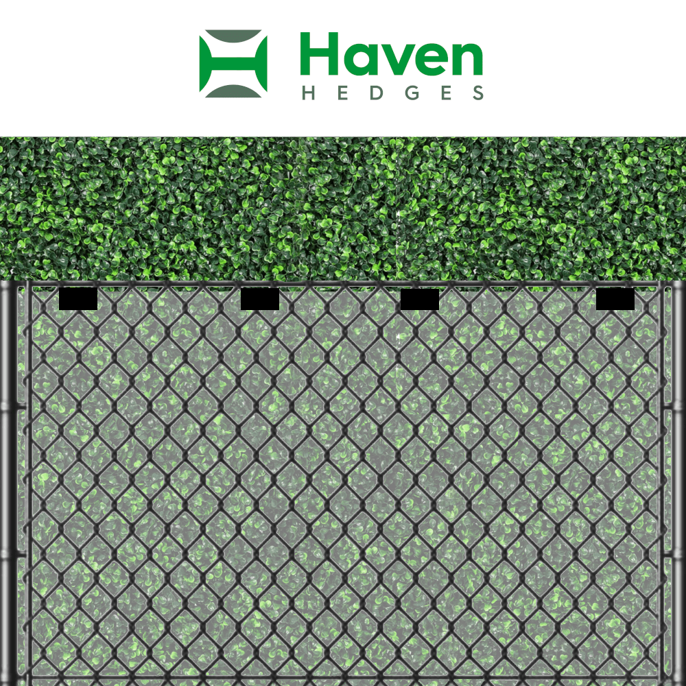 Haven Hedges Privacy System for Chain Link Fences (4 Panel Package)